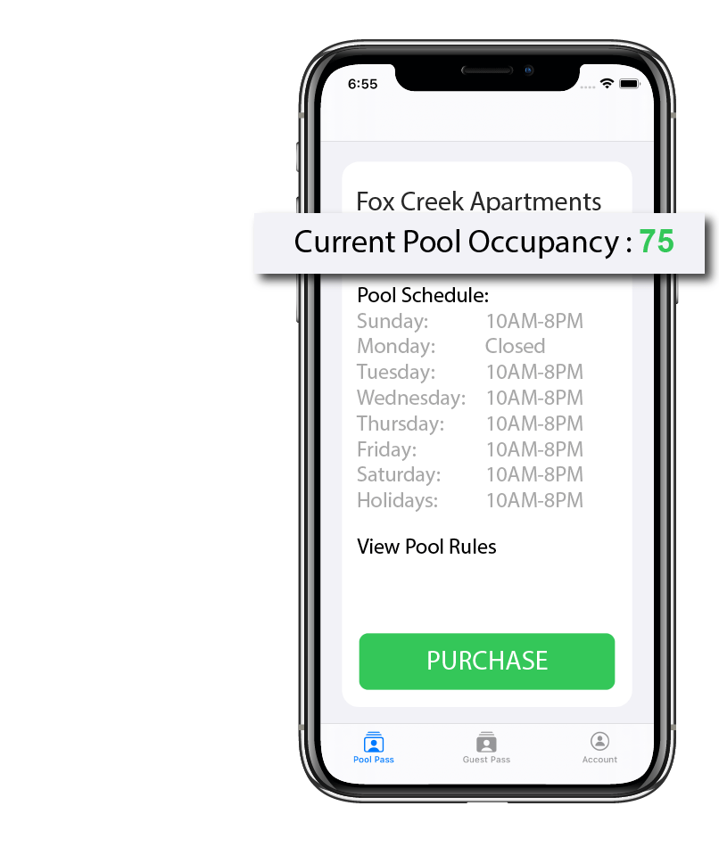 Pool Entry Pool Pass and Pool Management for Apartments, Homeowner