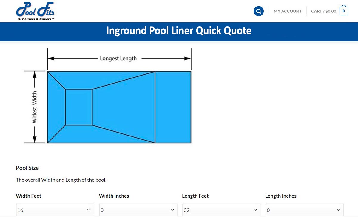 Inground Pool Liner Quote Pool Fits Liners & Covers