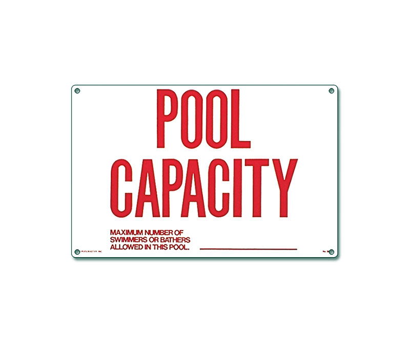 Pool Capacity Sign Poolmaster