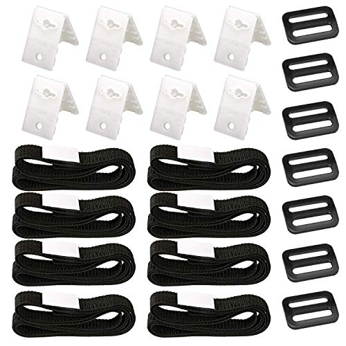 Ponwec 24PCS Pool Solar Cover Reel Attachment Straps Kit for In Ground Swimming Pool Solar