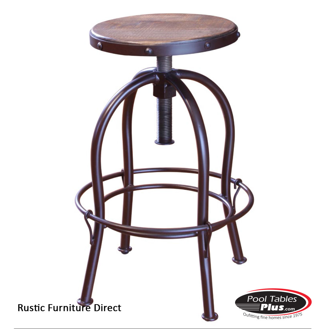 Rustic Adjustable D963B Barstool (1100 x 1100 Pixel)