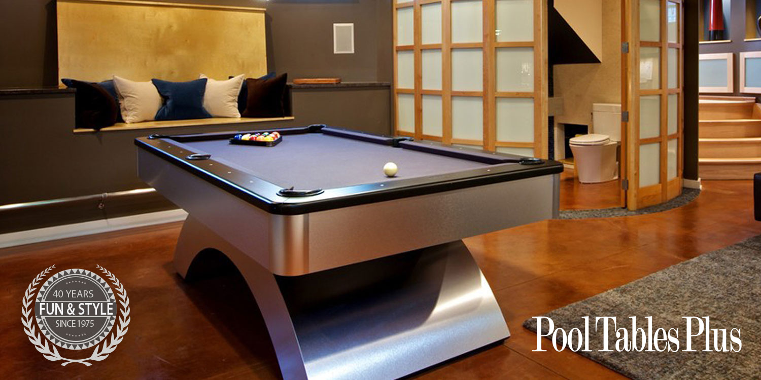 Olhausen Waterfall Brushed Aluminum Pool Olhausen Pool Tables
