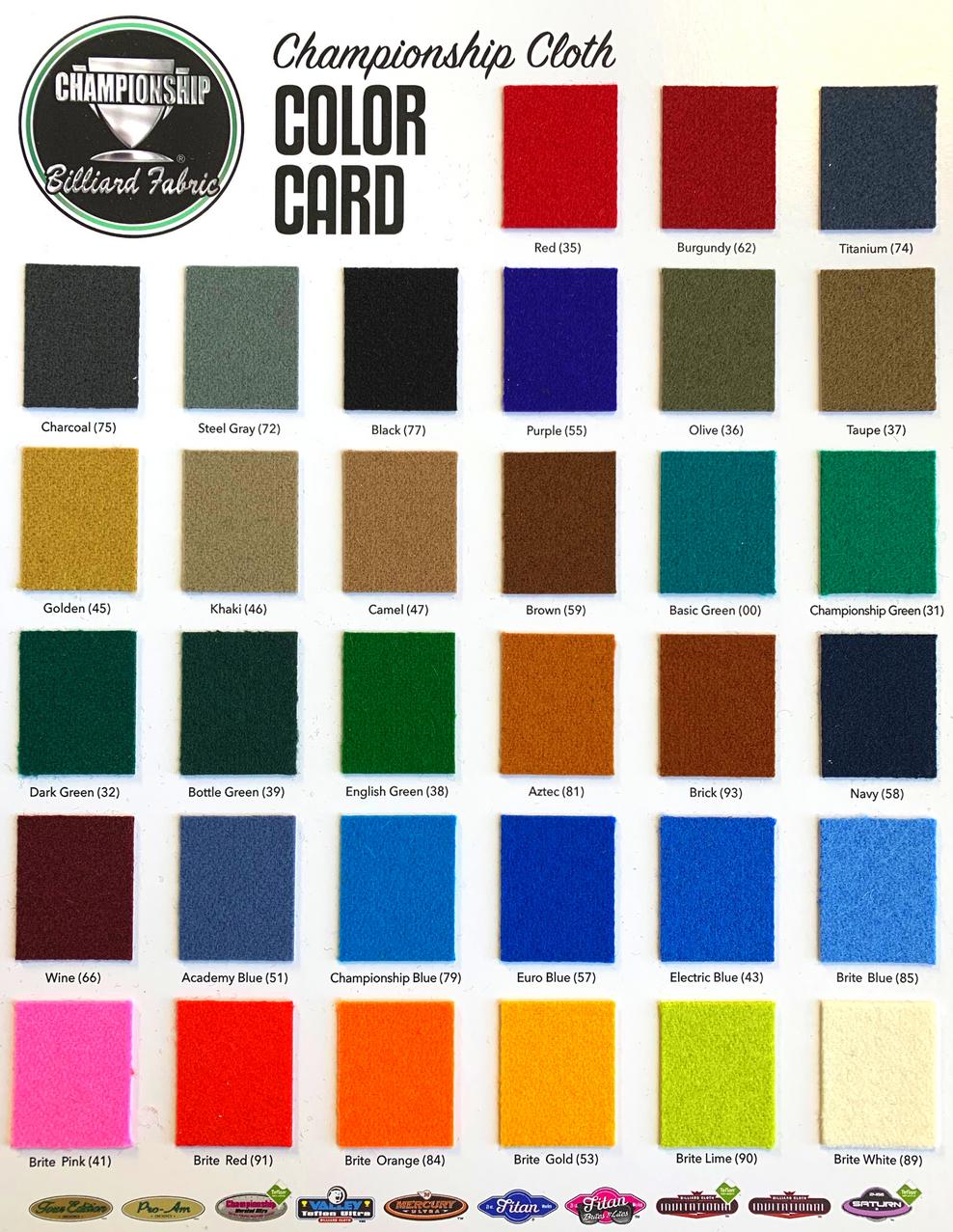 Pool Table Felt Colors