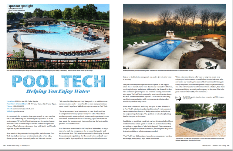 About Us Pool Tech Your Cedar Rapids, IA Builder