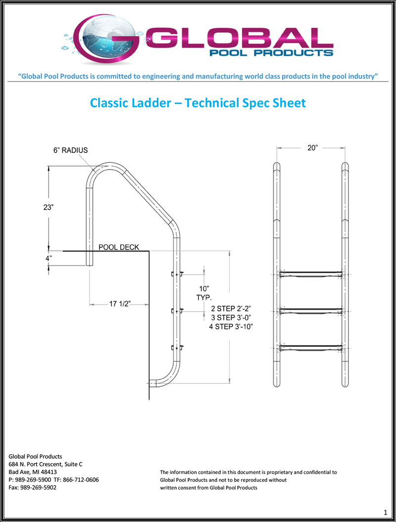 Global Pool Products Classic Ladder Pool Warehouse