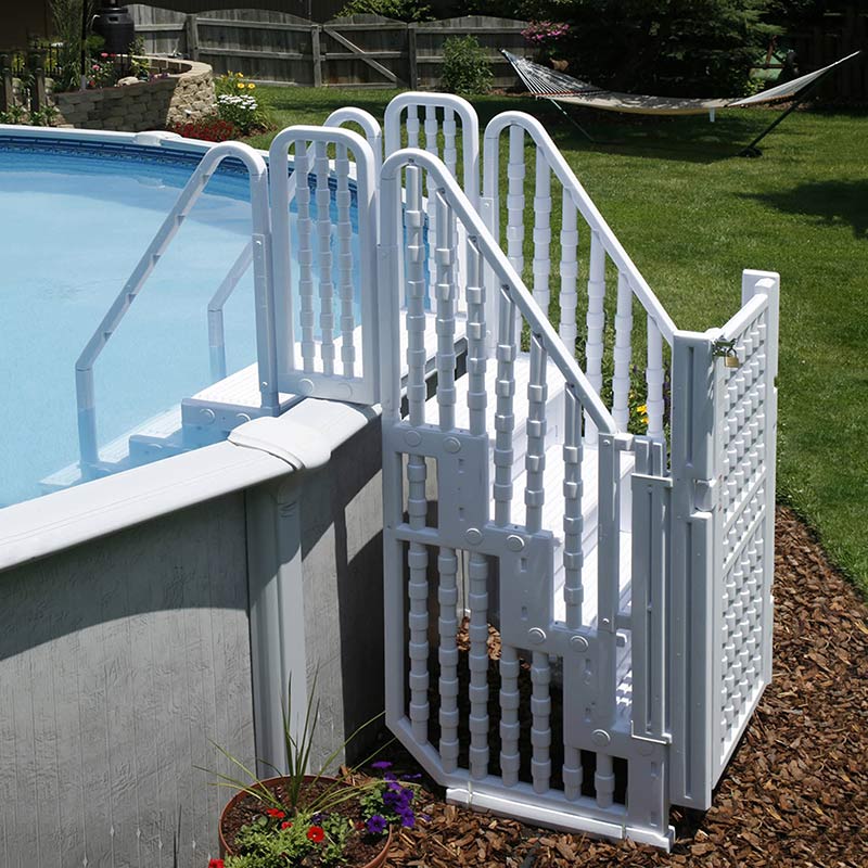 Easy Pool Step Entry System with Gate