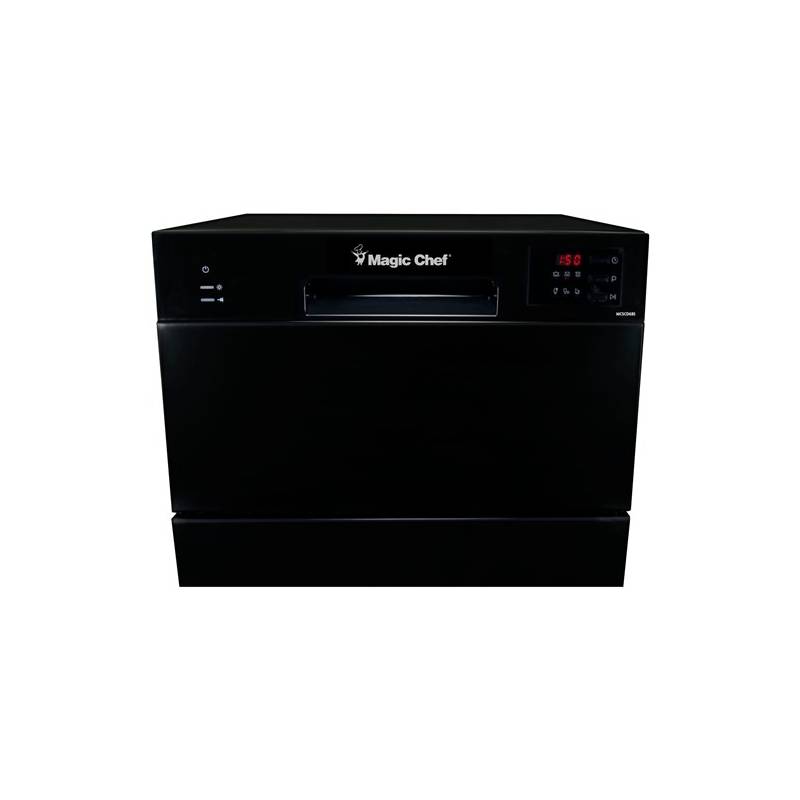 Magic Chef MCSCD6B5 Black 21" 6Place Setting Dishwasher