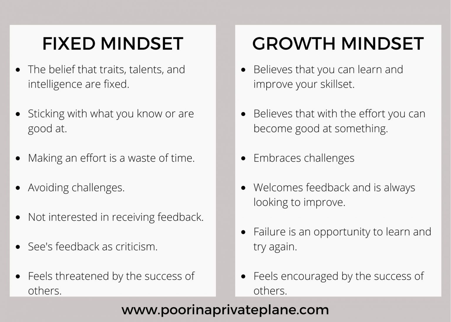 25 Growth Mindset Examples you need to try · Poor In A Private Plane