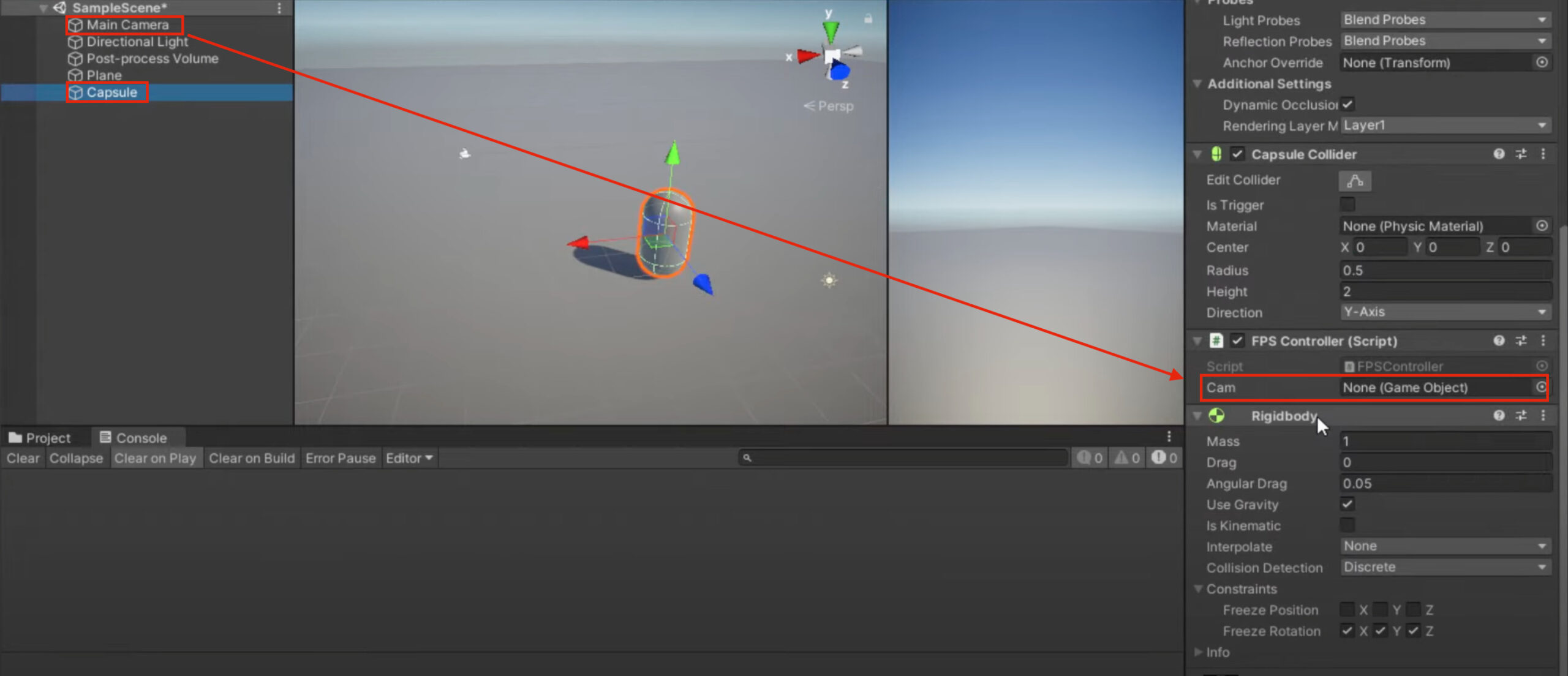 UnityでFPS視点カメラを作る方法!!│Unity＃学習