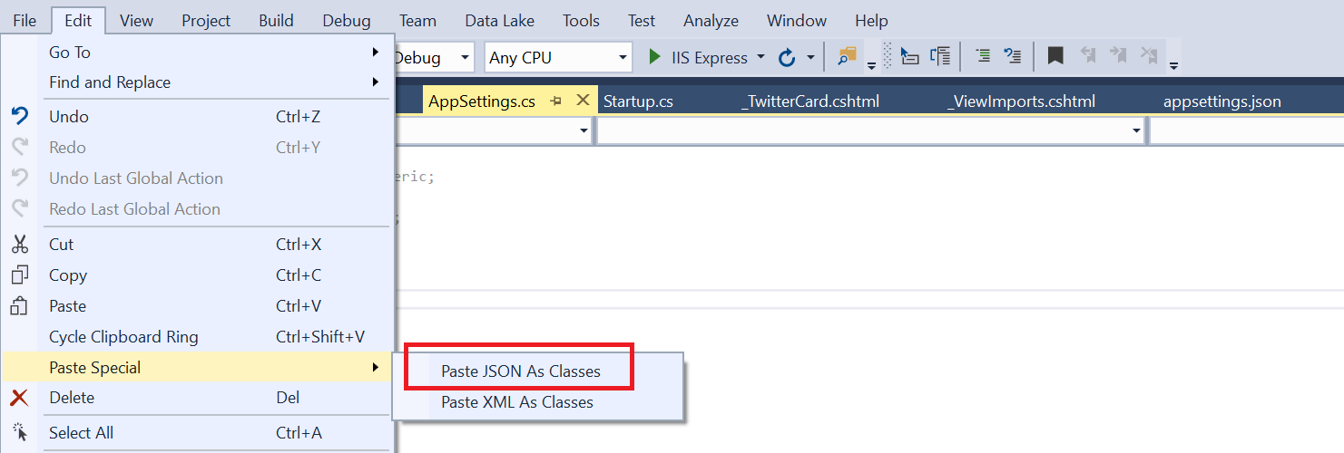 Generate a Class from JSON