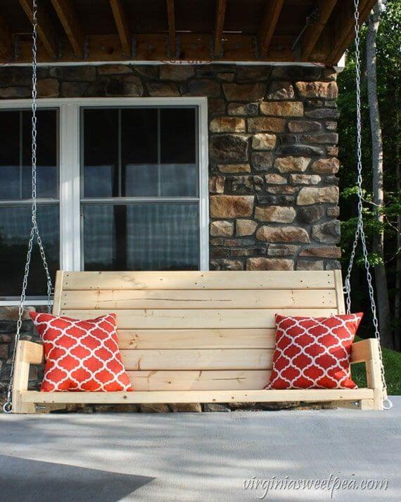 SIMPLE PORCH SWING DESIGN IDEAS DIY PORCH AREA