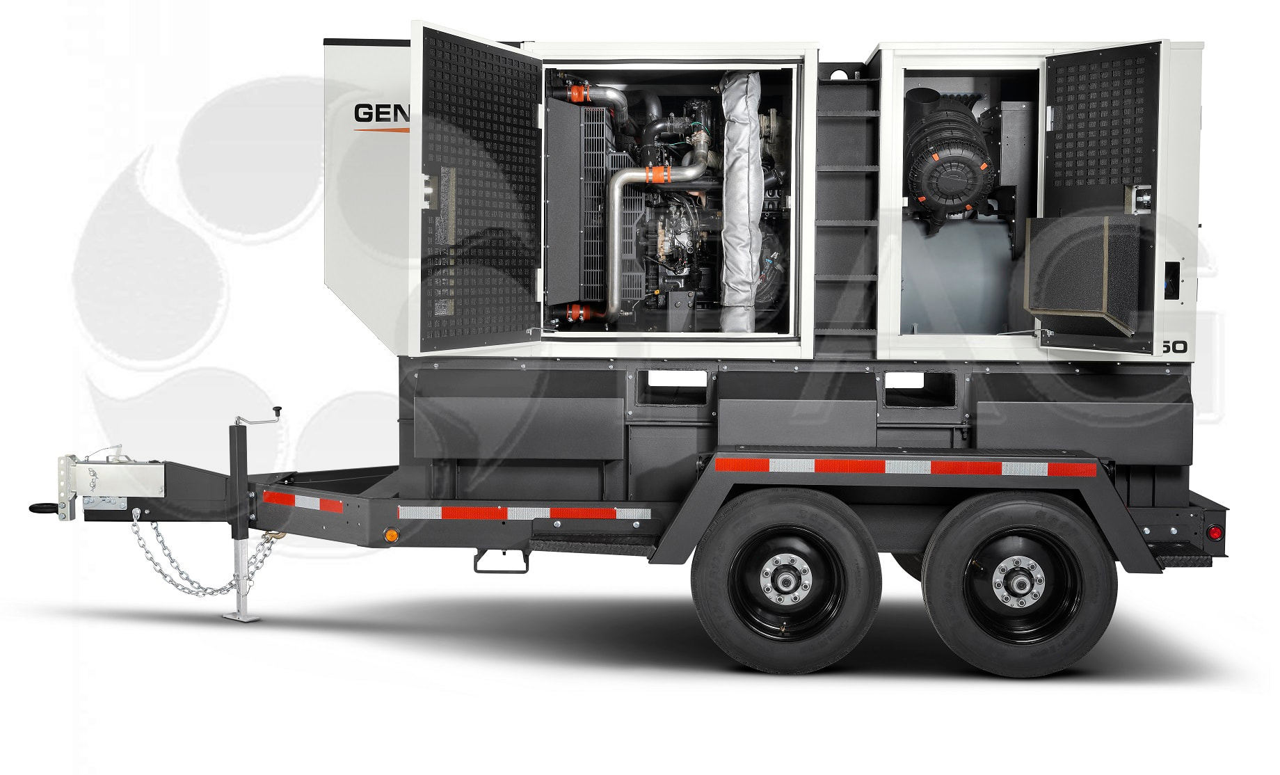 Generac MDG250DF4 Mobile Diesel Generator Set Portable Air Group