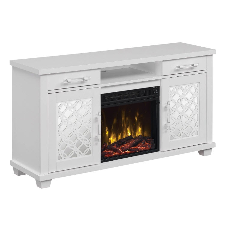 White Electric Fireplace Tv Stand Fireplace World