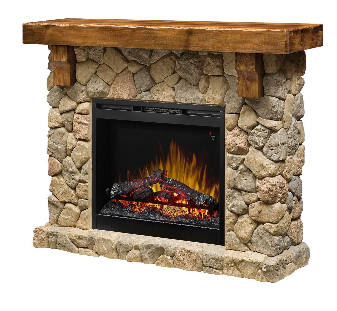 55.6" Dimplex Fieldstone Electric Fireplace