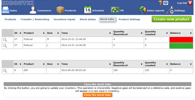 stocktakepossoftware3 Hiboutik free POS Software