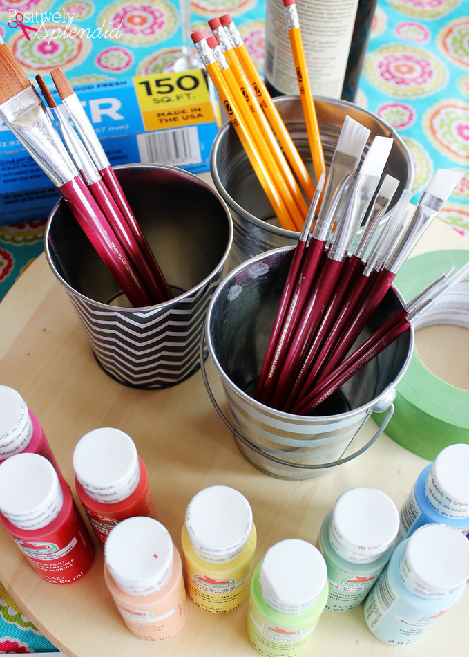 DIY Lettered Canvas Sign and At Home Painting Party Tips