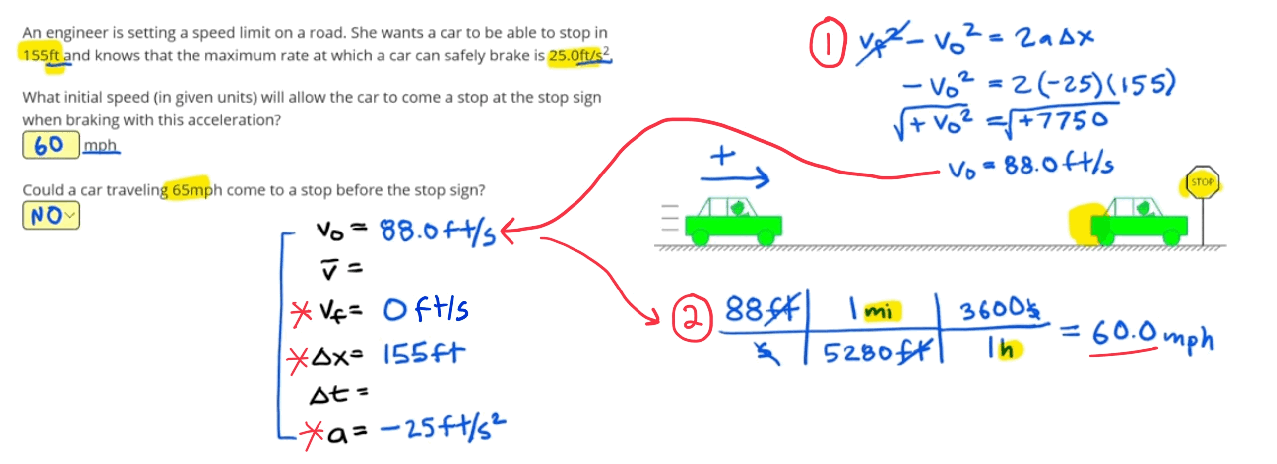 Acceleration Practice Questions - Complete Problems 3 - Positive Physics