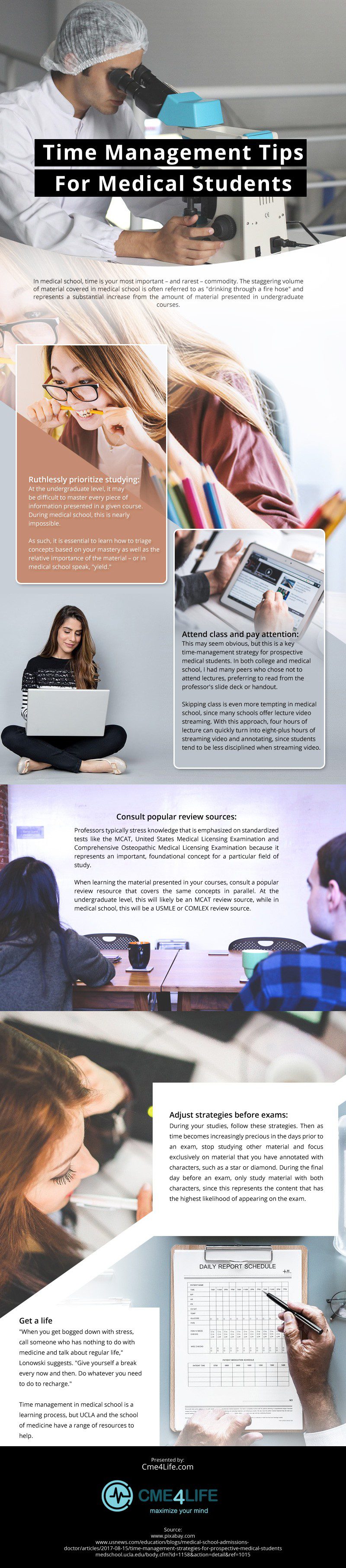 Time Management Tips for Medical Students Infographic