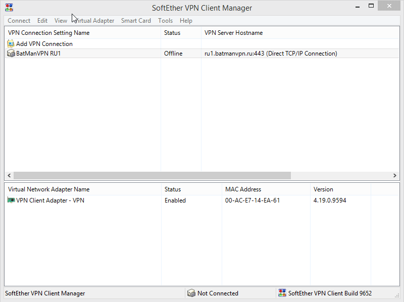 Softether VPN Client Manager скачать бесплатно на компьютер