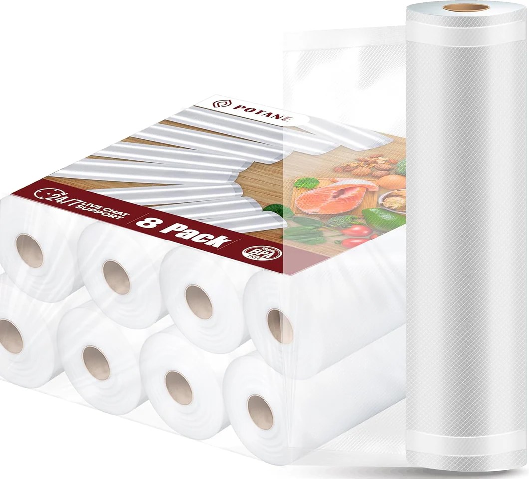 For VS5736POTANE 8 Pack 8"x20' Thickened Vacuum Sealer Bags , SmellP