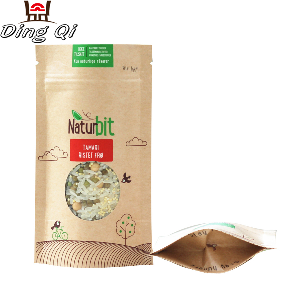 Paper ziplock bag food grade packaging bags Flexible packaging