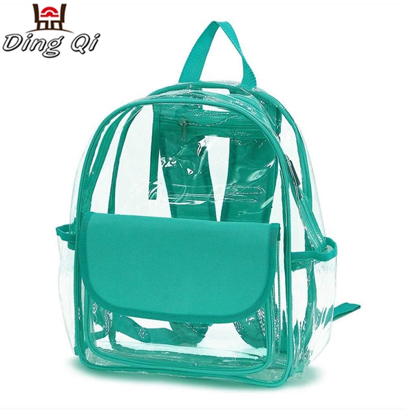 Casual clear pvc plastic book bag Flexible packaging pouches manfacturers