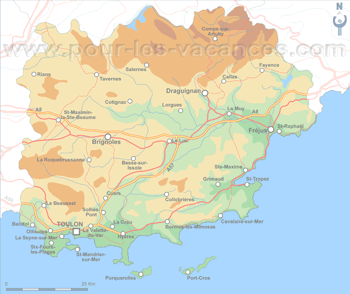 Le Var Rivière Carte