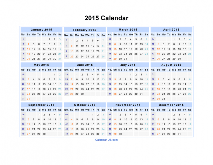 Best 15 Printable Calendar Templates