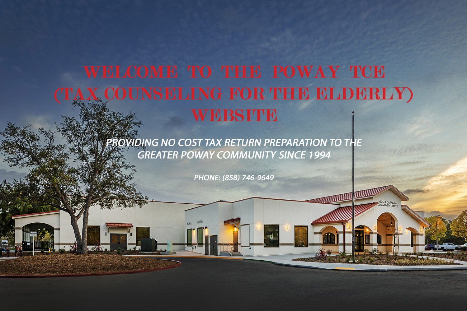 POWAY TAX COUNSELING FOR THE ELDERLY (TCE) WEBSITE