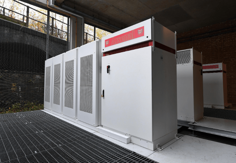 Arsenal’s battery system can power the Emirates stadium for 90 minutes