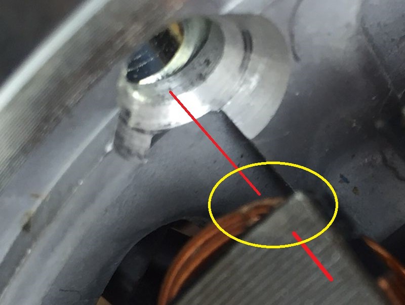 Powerdynamo, physdical damage on stator coil