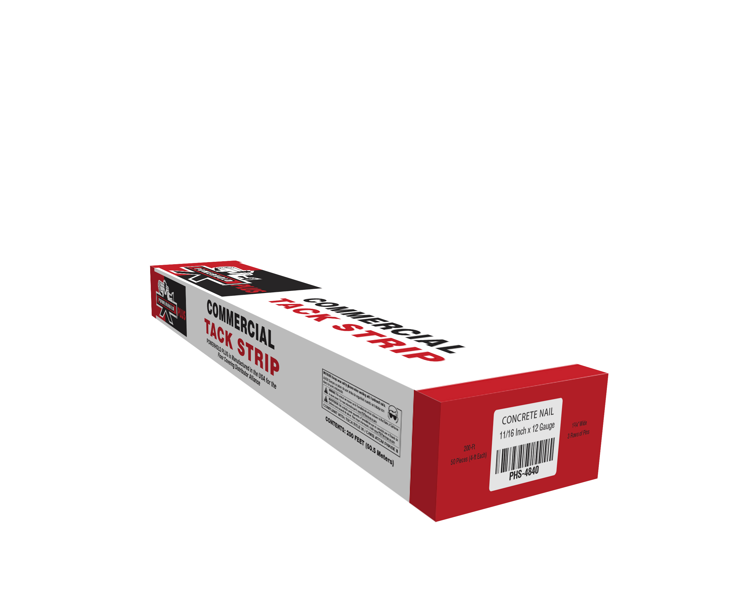 4840 1-3/4" Tack Strip - Concrete Substrate (12 Ga X 11/16" Concrete