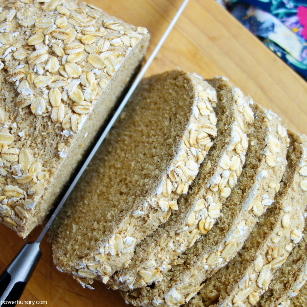 Vegan GlutenFree Oat Sandwich Bread {oilfree, yeastfree} Power Hungry®