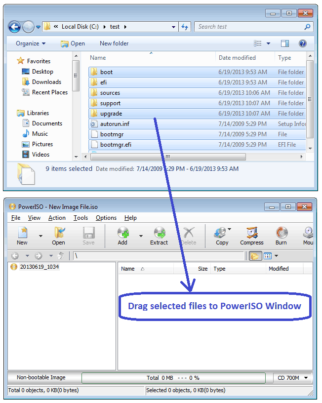 How to use PowerISO as ISO Creator?