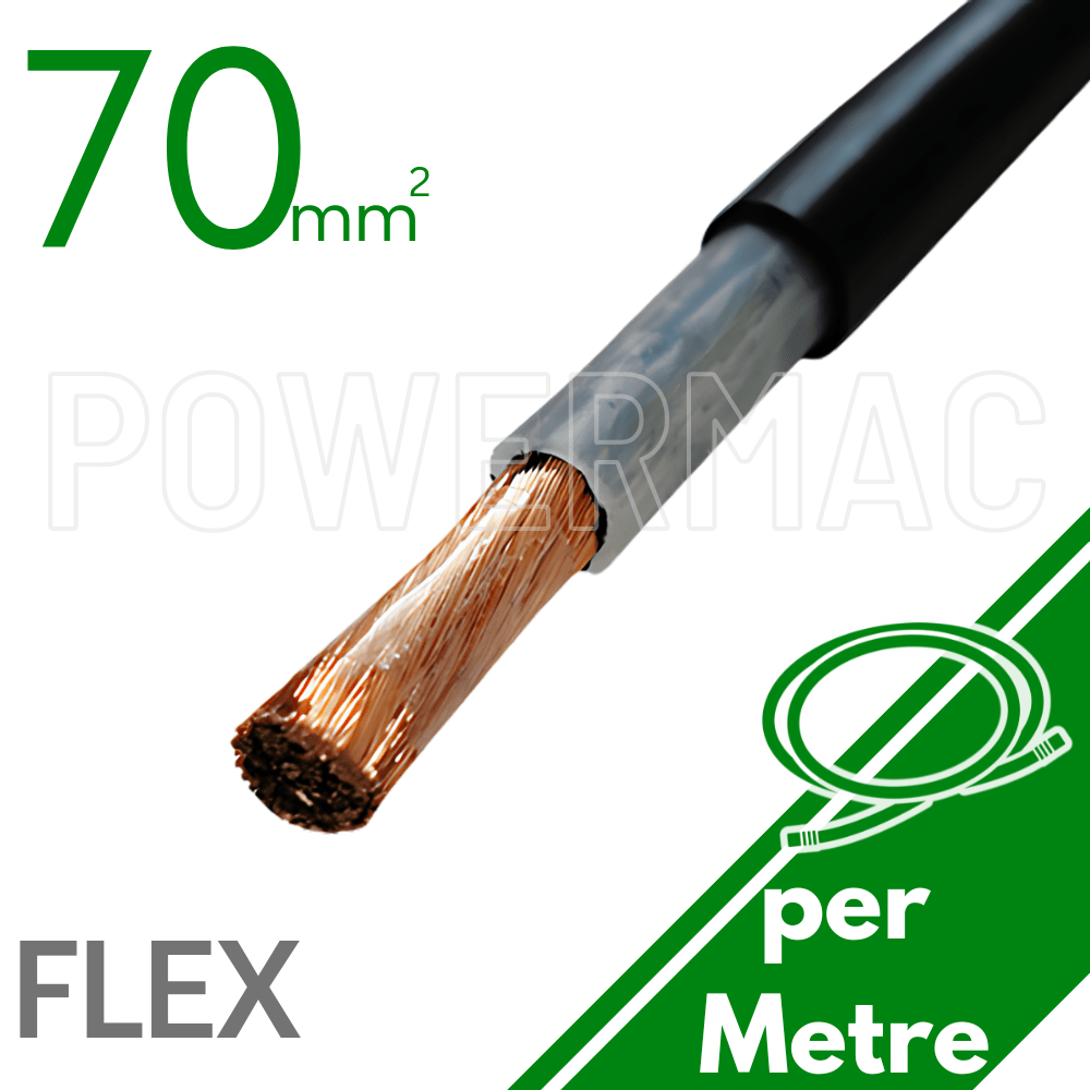 70mm Black Flexible Copper XLPE PVC 90C SDI Various Cable Brands