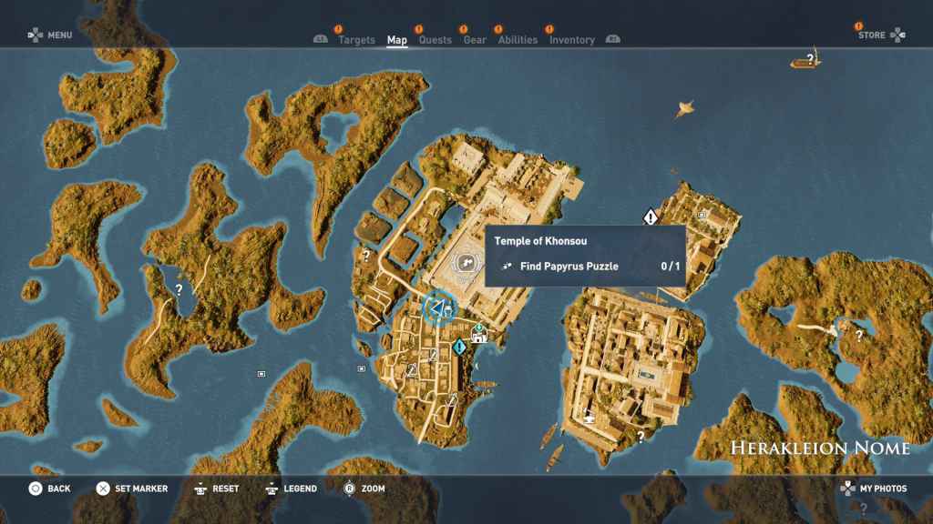 Assassin's Creed Origins Papyrus Puzzle Solutions & Locations