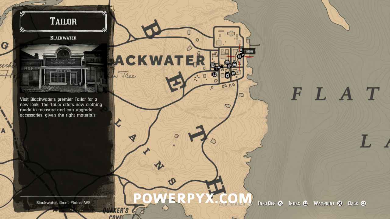 Red Dead Redemption 2 Tailor Locations