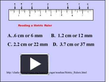 PPT – Reading a Metric Ruler PowerPoint presentation | free to view