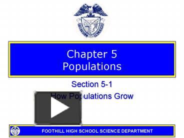 PPT – Chapter 5 Populations PowerPoint presentation | free to view - id
