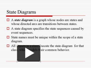 PPT – State Diagrams PowerPoint presentation | free to view - id