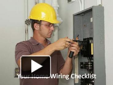 Your Home Wiring Checklist presentation | free to download