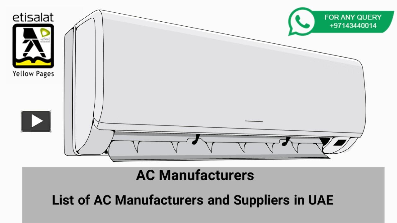 PPT List of AC Manufacturers and Suppliers in UAE PowerPoint