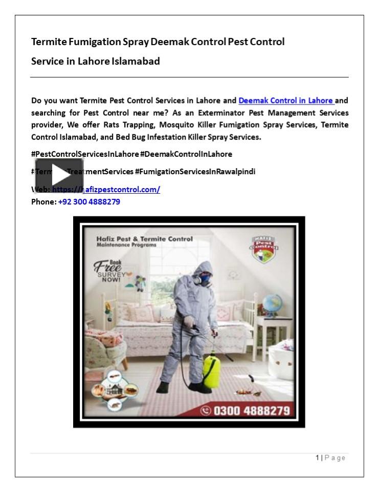 PPT Termite Fumigation Spray Deemak Control Pest Control Service in