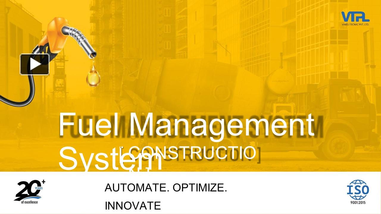 PPT Fuel Management System Construction PowerPoint presentation