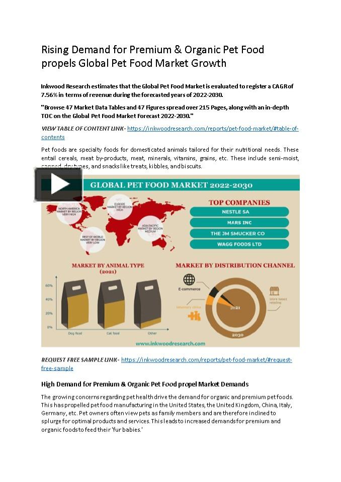 PPT Global Pet Food Market Growth, Analysis, Trends PowerPoint