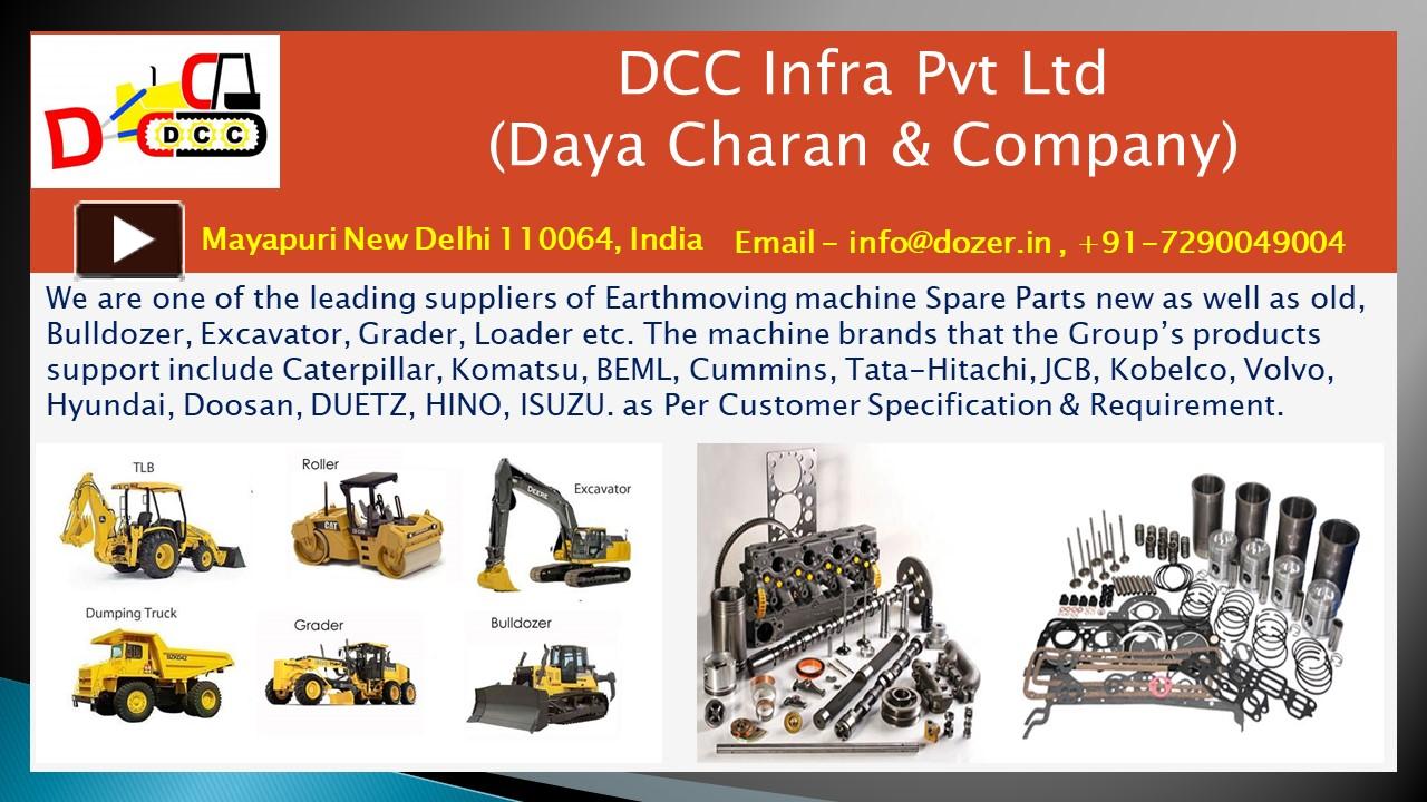 PPT Earthmoving Machine Spare Parts Suppliers in India PowerPoint
