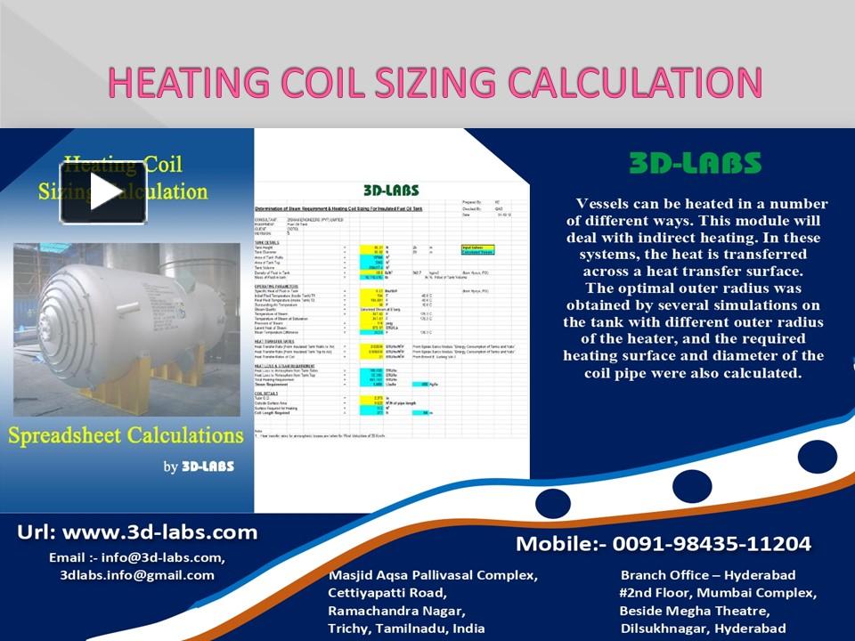 PPT HEATING COIL SIZING CALCULATION PowerPoint presentation free to