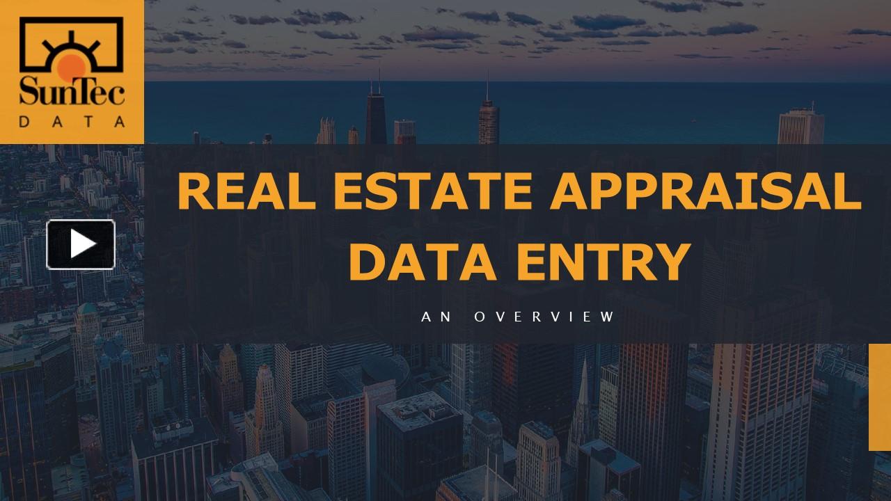 PPT Real Estate Appraisal Data Entry Concept and Types PowerPoint