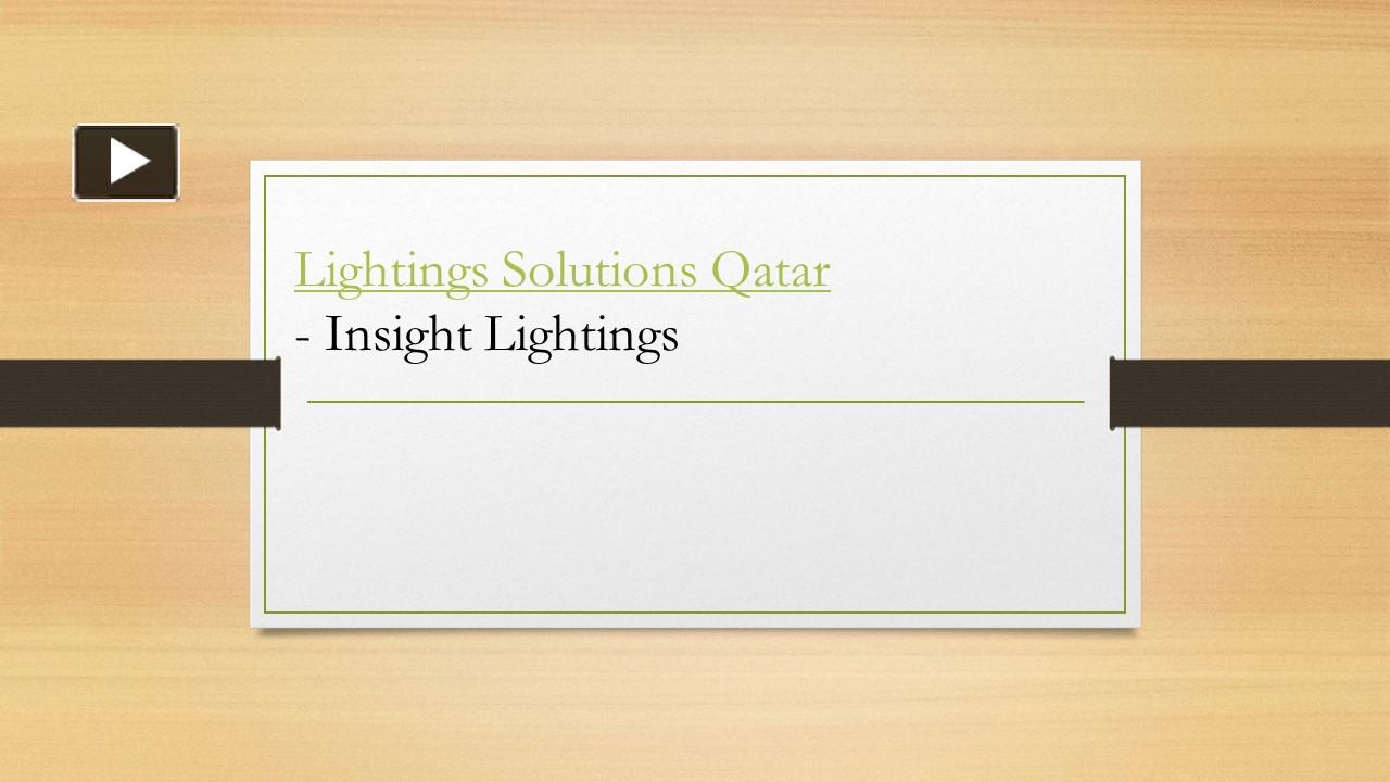 PPT landscape lighting suppliers in Qatar PowerPoint presentation