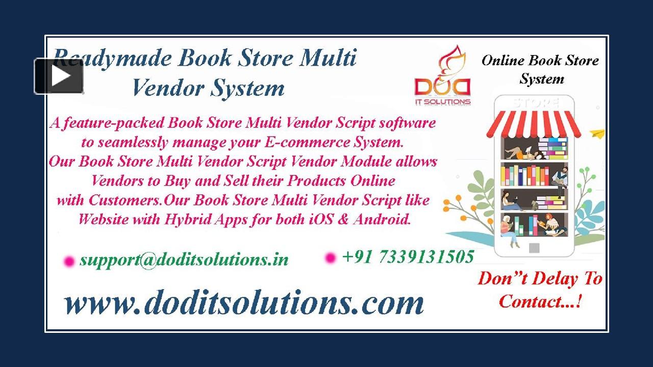 PPT Online Book Store Multi Vendor Shopping System DOD IT SOLUTIONS